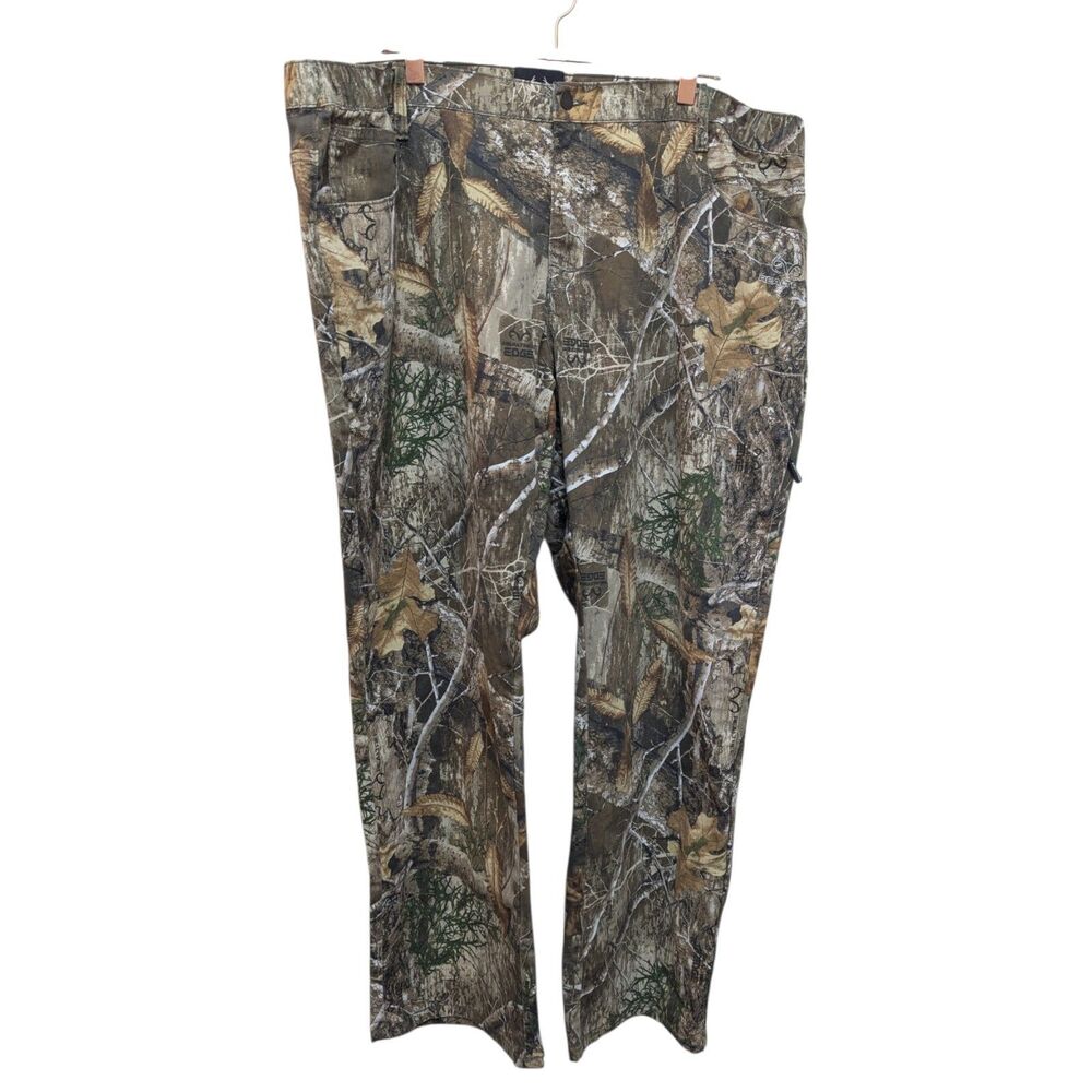 Realtree Mens Camo Hunting Pants Size XL Regular Multicolor Cotton Blend Pockets